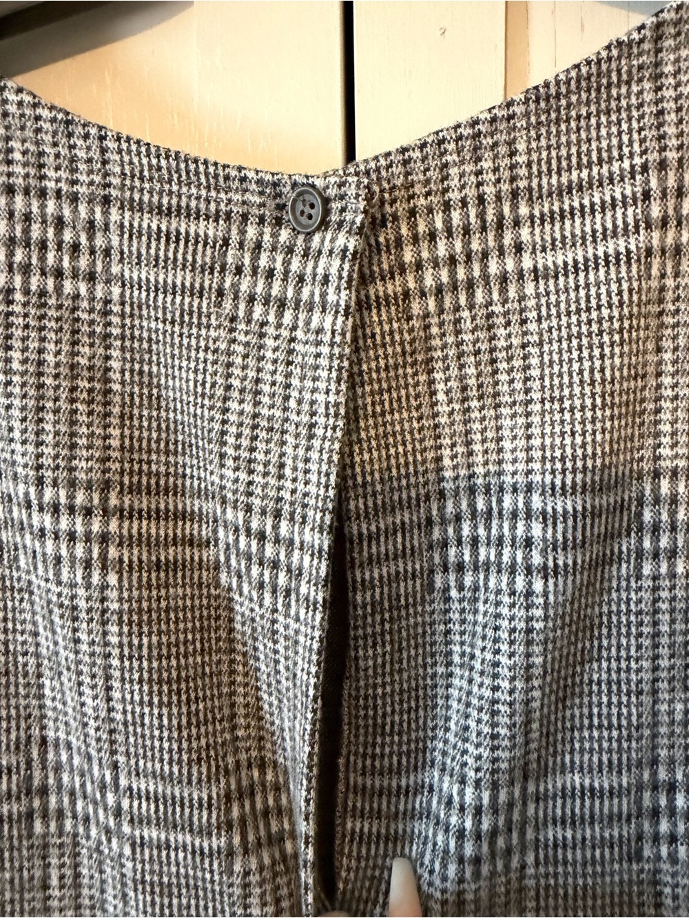 Max Studio Gray Plaid Sleeveless Wide leg jumpsuit - Picture 5 of 7